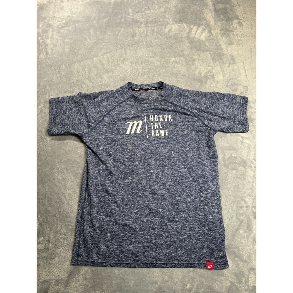 Marucci Honor The Game T Shirt Men Medium Heather Blue Performance Short Sleeve